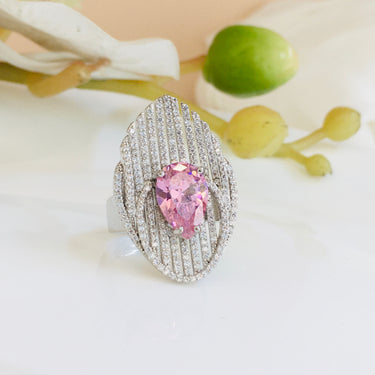 Pink Drop Cocktail Ring Zayn Luxury Jewellery